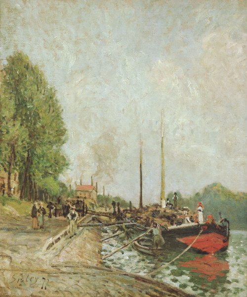 Sisley / Barque in Billancourt / 1877 from Alfred Sisley