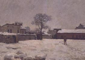 Under Snow: the farmyard at Marly-le-Roi