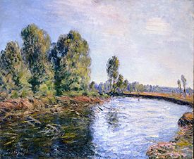 On the Bank of the River Loing from Alfred Sisley