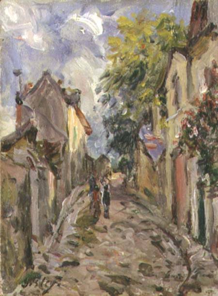 Village Street Scene (panel) from Alfred Sisley