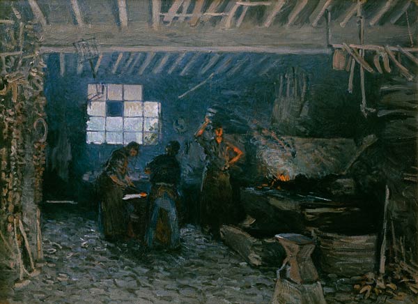The smithy at Marly-Le Roi from Alfred Sisley