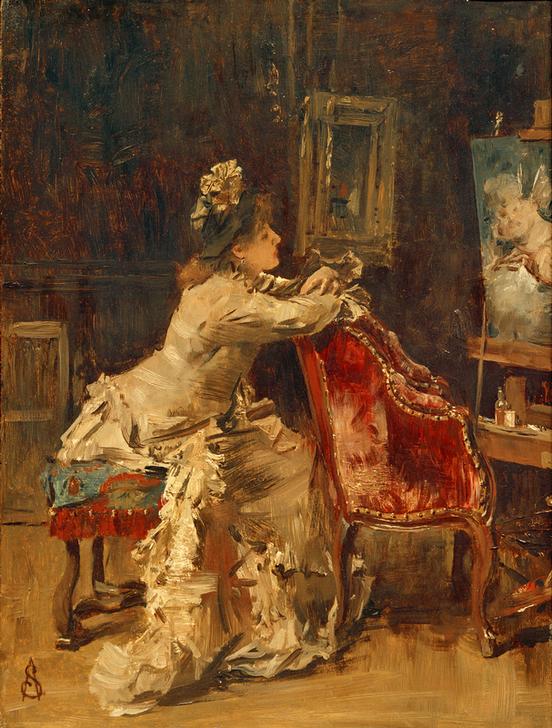 Waiting or The Studio from Alfred Stevens