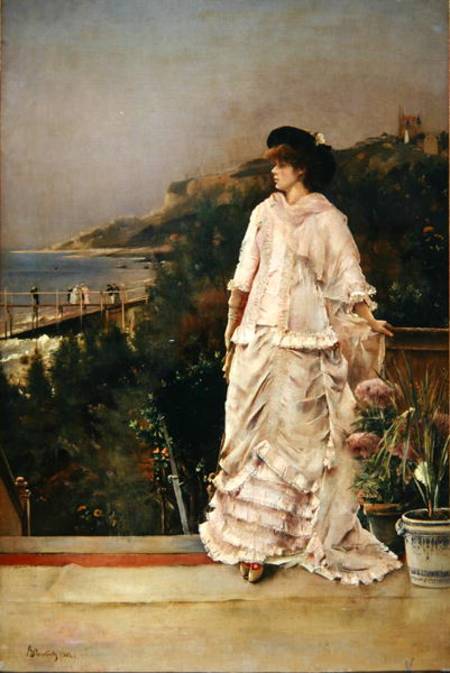 Woman on a Terrace from Alfred Stevens