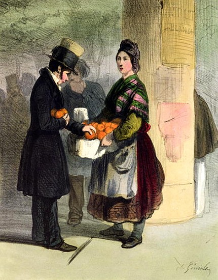 The Orange Seller, from ''Les Femmes de Paris'', 1841-42 from Alfred Andre Geniole