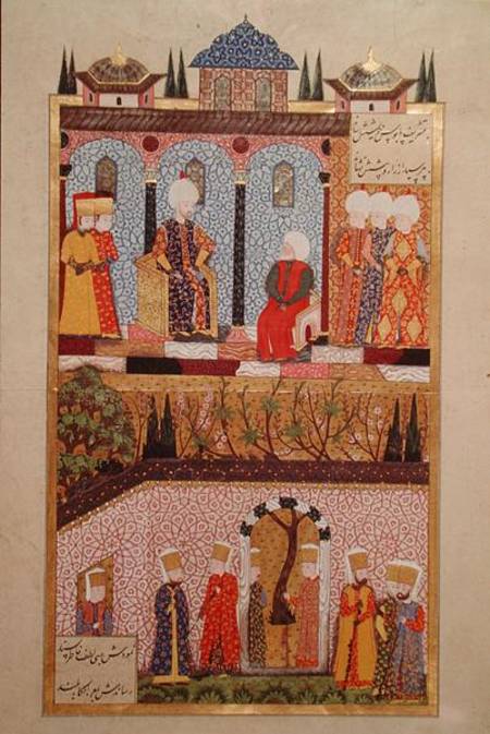 The presentation of gifts to Suleyman I (1495-1566) on the occasion of the circumcision of his sons from Ali Amir Ali Amir Beg