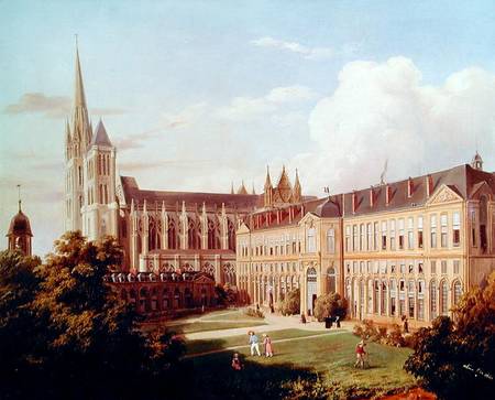 The Abbey Church of Saint-Denis and the School of the Legion of Honour in 1840 from Aline Clement