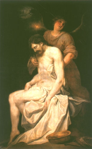 Dead Christ supported by an angel from Alonso Cano