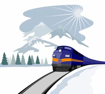 Train traveling in the winter from Aloysius Patrimonio