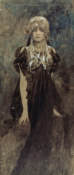 Bernhardt, Sarah  franz.Schauspielerin Paris 22.10.1844 - ebd. 26.3.1923.  ''Sarah Bernhardt in der  from Alphonse Mucha