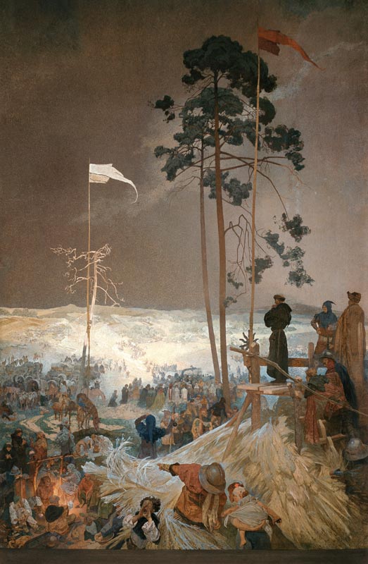 The Slavonic epic poem: The meeting at Krizkach 1440. from Alphonse Mucha