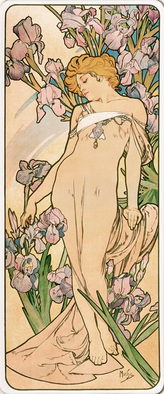 Irises (From the series Flowers) from Alphonse Mucha