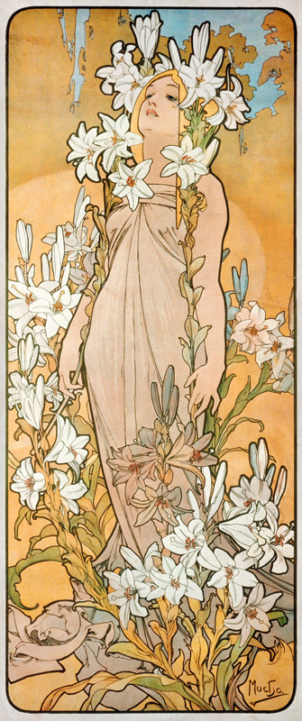 Lilium (From the Series "Flowers") from Alphonse Mucha