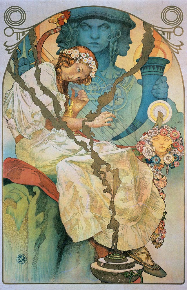 Poster for the exhibition the Slavonic epic poem. from Alphonse Mucha