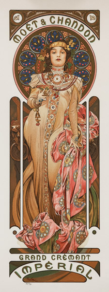 Advertising Poster for the Moet & Chandon Cremant Imperial from Alphonse Mucha