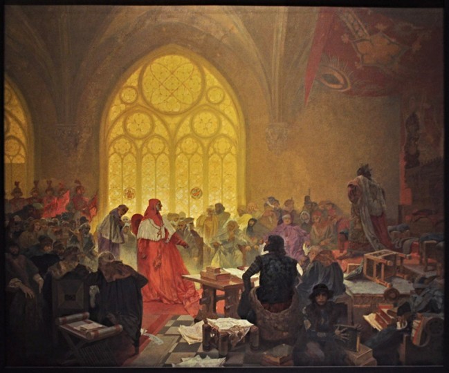The Hussite King George of Podebrady (The cycle The Slav Epic) from Alphonse Mucha
