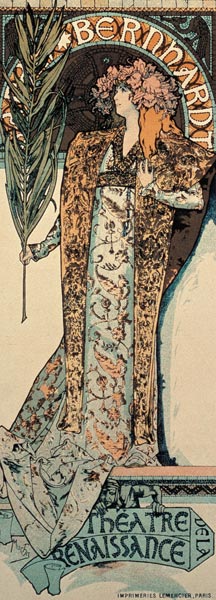 Gismonda, the first poster of Mucha for Sarah Bernhard and the Théatre de renaissance from Alphonse Mucha