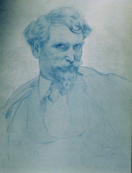 Illustrator Selbstportraet  from Alphonse Mucha