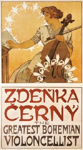 Poster Zdenka Cerny, The Greatest Bohemian Violoncellist