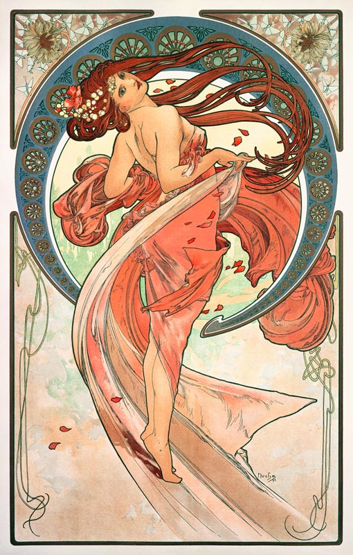 Four arts: The dance. from Alphonse Mucha