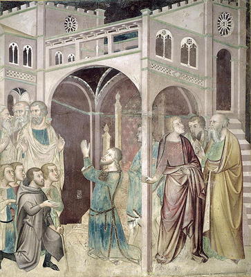 Job Thanking God, 1356-67 (fresco) from also Manfredi de Battilori Bartolo di Fredi