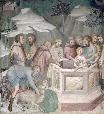 Joseph Thrown in a Well by his Brothers, 1356-67 (fresco) from also Manfredi de Battilori Bartolo di Fredi