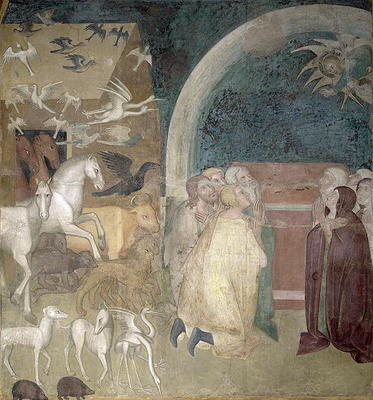 Leaving the Ark, 1356-67 (fresco) from also Manfredi de Battilori Bartolo di Fredi