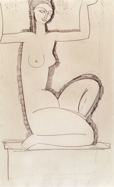 A.Modigliani, Caryatide, c.1911. from Amadeo Modigliani