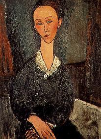 Woman portrait with a white lace collar from Amadeo Modigliani