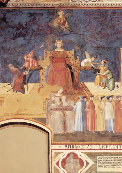 Justitia and Concordia from Ambrogio Lorenzetti