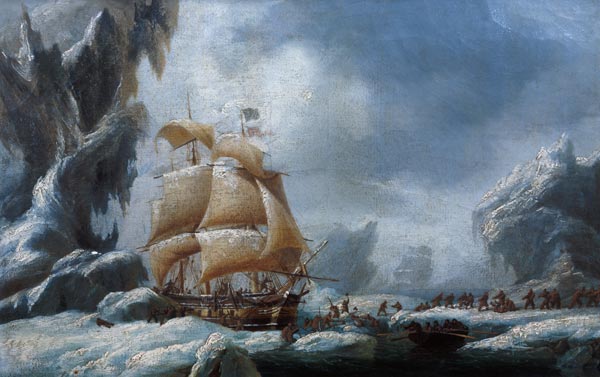 The Ship of Jules Dumont d'Urville (1790-1845) Stuck in an Ice Floe in Antarctica from Ambroise-Louis Garneray