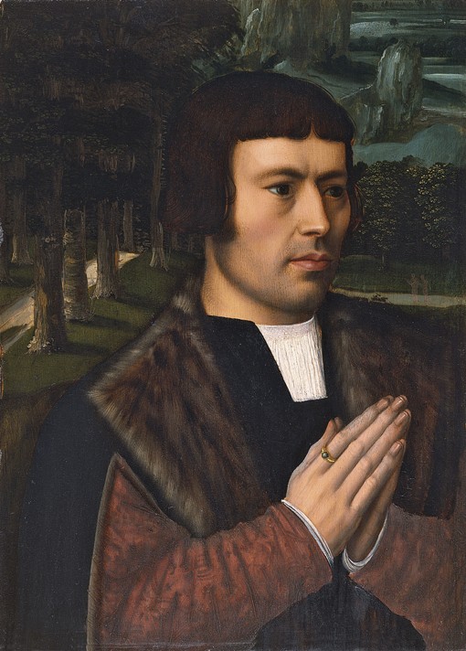 Portrait of a Man praying from Ambrosius Benson