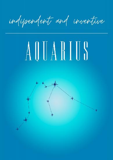 Aquarius Zodiac Print Art