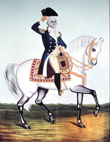 General Washington (1732-99) on a White Charger from American School