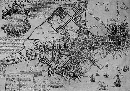 Plan of Boston, New England from American School