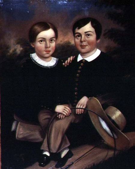 Portrait of Two Children from American School