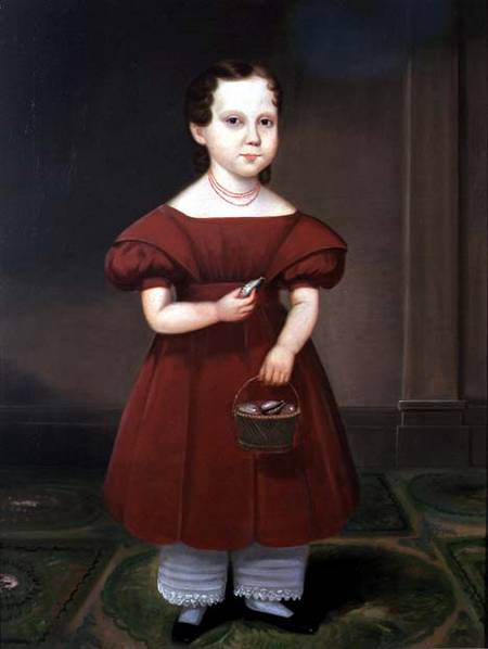 Portrait of a Girl with Cowry Shells from American School