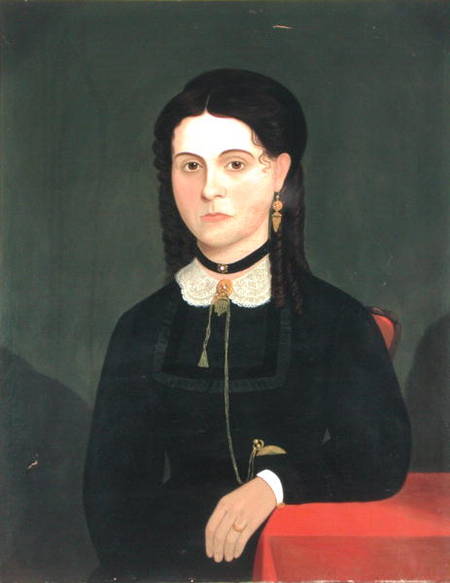 Portrait of Mrs James Madison Winn (b.1833) 1853-60 from American School