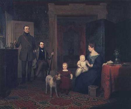 Portrait of the Van Cortland Family from American School