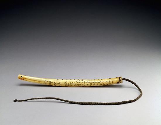Quirt, engraved elk antler, Crow Nation from American School