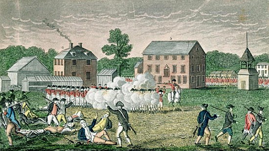 The Battle of Lexington, April 19th 1775, from ''Connecticut Historical Collections'', John Warner B from American School