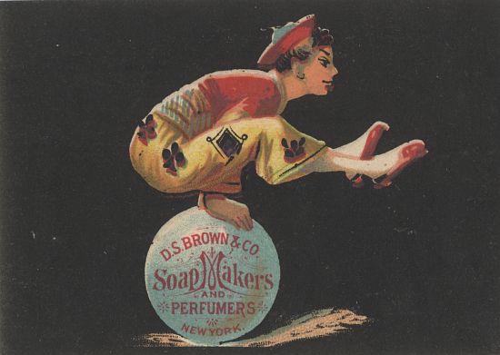 Advertisement for D. S. Brown & Co. Soap makers and Perfumers, New York from American School, (19th century)