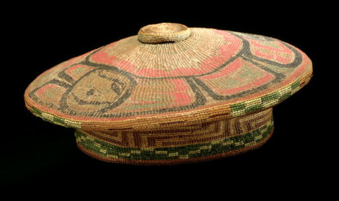 Basketry Cap, before 1849 (plant fibre) from American School, (19th century)