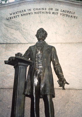 Memorial for Wendell Phillips (1811-84) 'Prophet of Liberty' (bronze) from American School, (19th century)