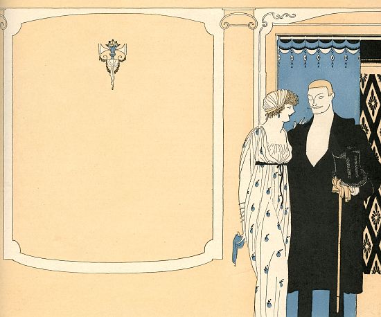 Fashionable Couple Arriving at a Ballroom from American School, (20th century)