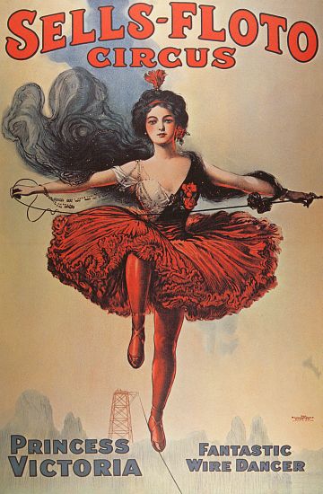 Poster advertising the 'Sells-Floto Circus' from American School, (20th century)