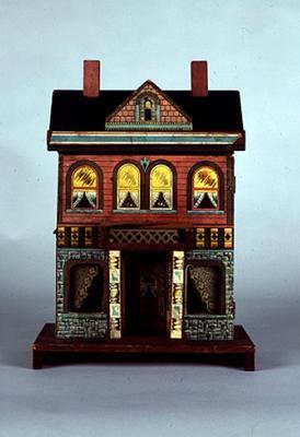 A Small R. Bliss multicoloured lithographed doll's house, c.1920 (mixed media on wood)
