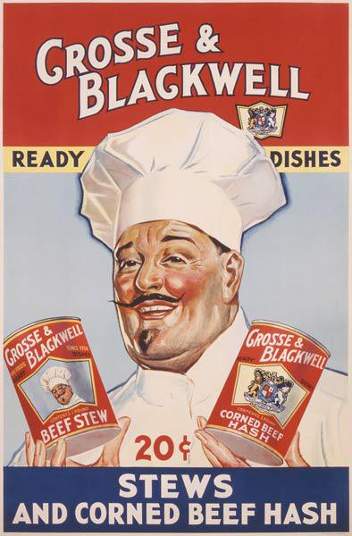 Advertisement for Crosse & Blackwell Ready Dishes, printed by The American Litho Co., New York