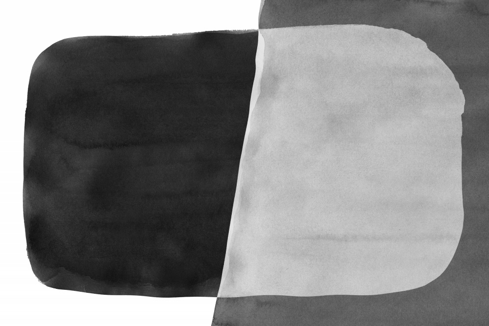 Minimal Black and White Abstract 06 Brushstroke from amini54