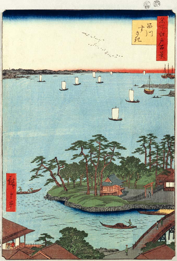 Shinagawa Susaki (One Hundred Famous Views of Edo) from Ando oder Utagawa Hiroshige