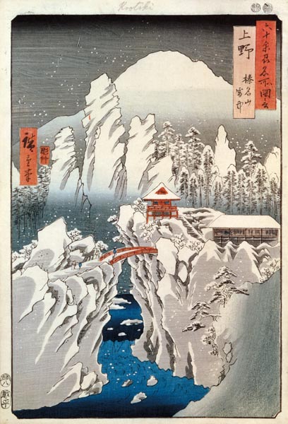 View of Mount Haruna in the Snow, from ''Famous Views of the 60 Odd Provinces'' from Ando oder Utagawa Hiroshige